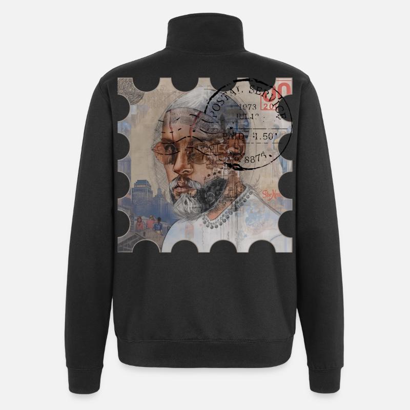 POSTSTAMP year 2000 - Quarter-Zip Sweatshirt - black