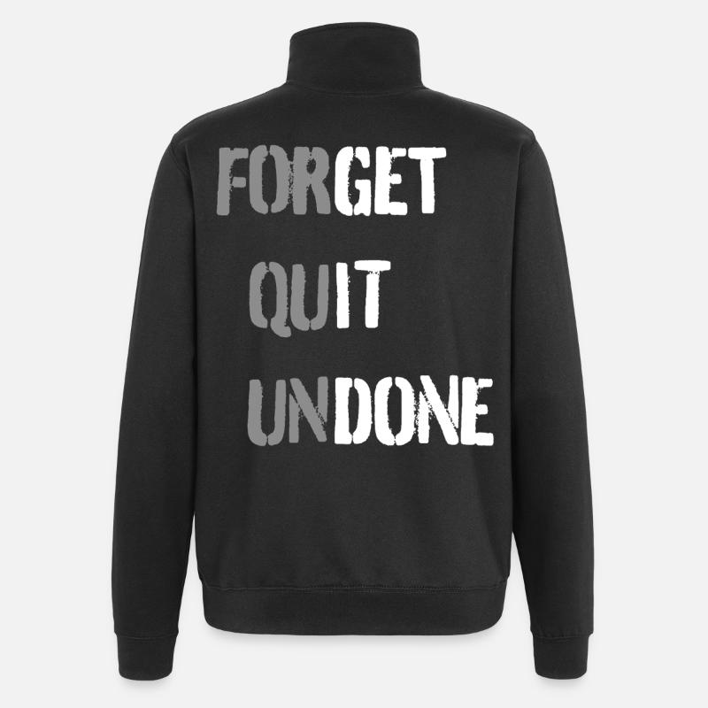 Faites-le – slogan motivationnel, positif, audacieux - Sweat à zip 1/4 - noir