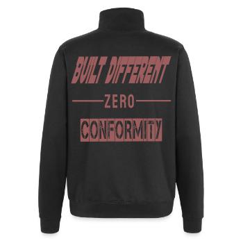 Construit différemment | Sweat à capuche Zero Conformity - Sweat à zip 1/4 - noir - Dos - AI Model Male 178 dark (178cm)