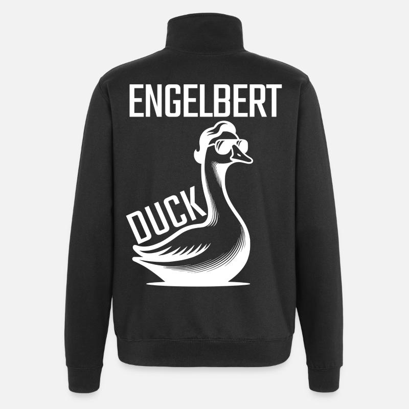 Engelbert Duck - Quarter-Zip Sweatshirt - black