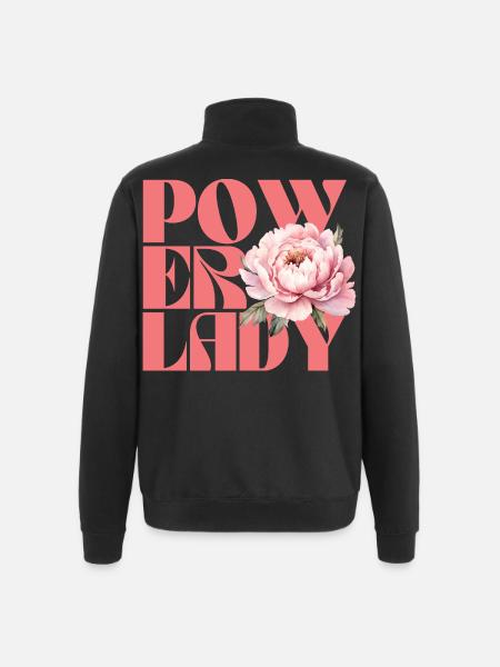 Power lady - Quarter-Zip Sweatshirt - black