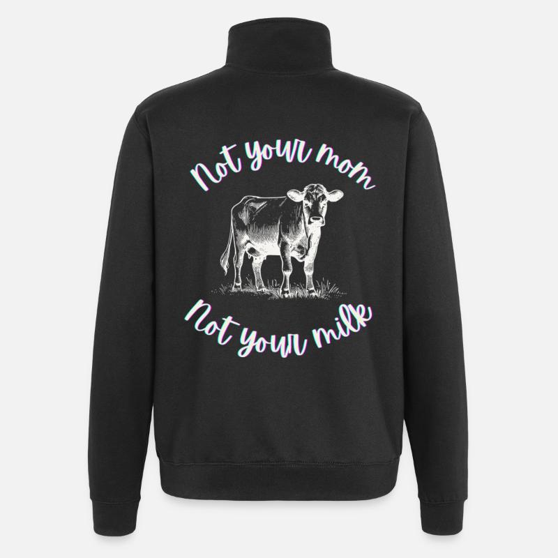Nicht deine Mutter, nicht deine Milch - Quarter-Zip-Sweatshirt - Schwarz