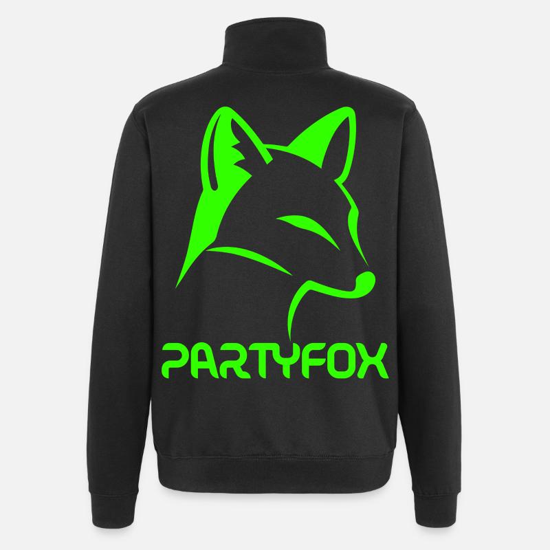 Partyfox - Sweat à zip 1/4 - noir
