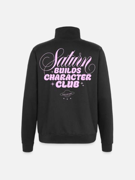 Saturn Charakterclub Print - Quarter-Zip-Sweatshirt - Schwarz