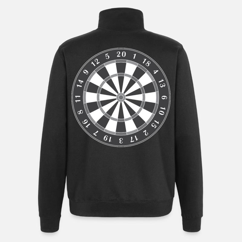 cible - Sweat à zip 1/4 - noir