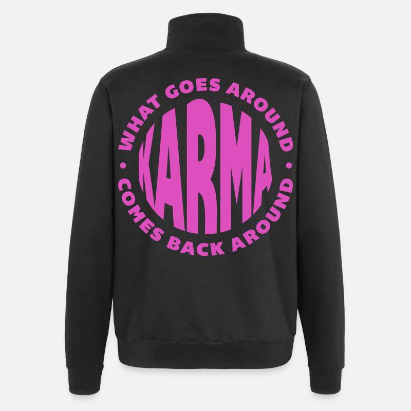 karma - Sweat à zip 1/4 - noir