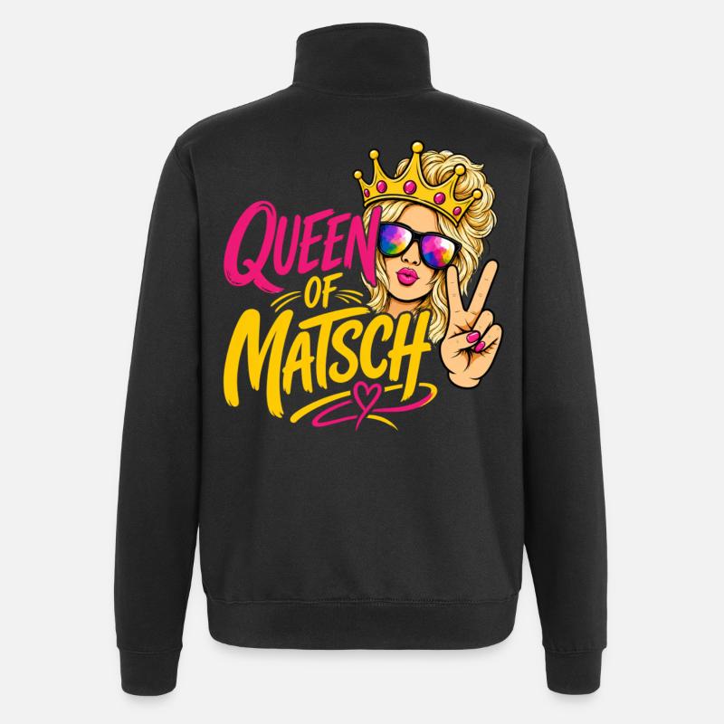 Reine de la Boue - Blonde - Sweat à zip 1/4 - noir