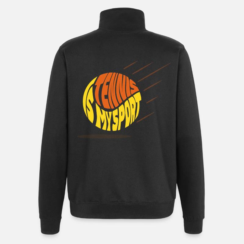 tennis stylisé - Sweat à zip 1/4 - noir