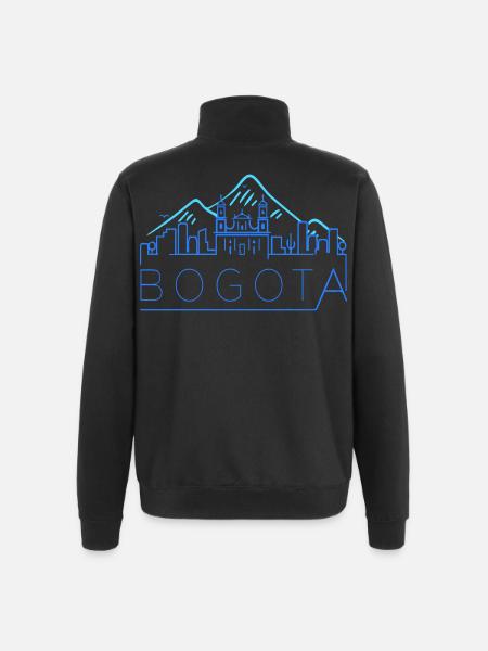 BOGOTA - Sweat à zip 1/4 - noir