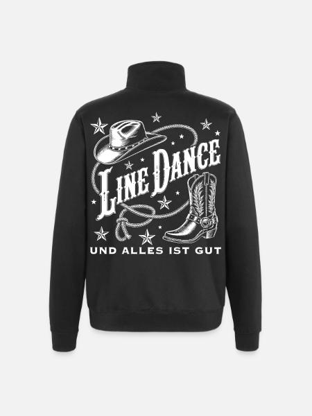 Line Dance Western Flair - Quarter-Zip-Sweatshirt - Schwarz