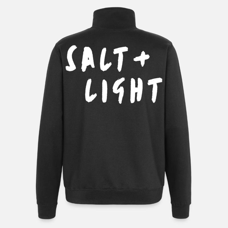 Sel + lumière - Sweat à zip 1/4 - noir