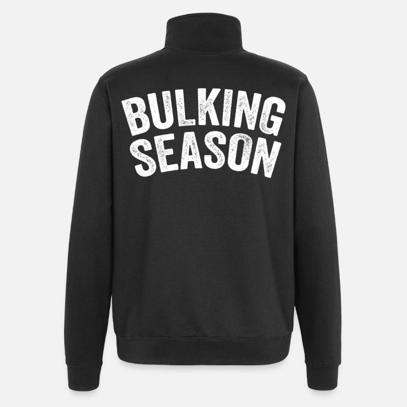 Saison de prise de masse Blanche - Sweat à zip 1/4 - noir