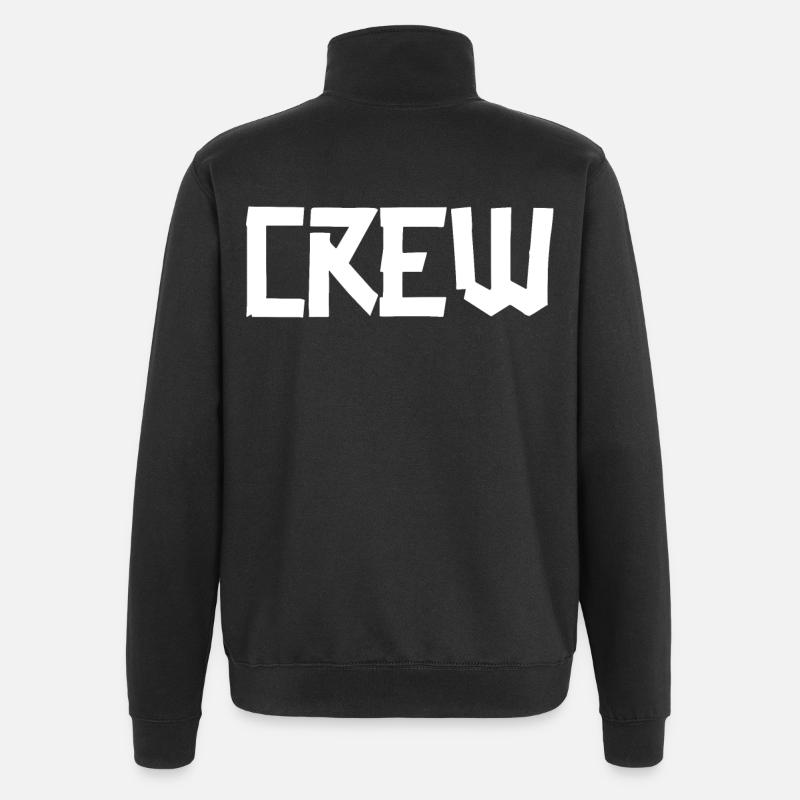 Crew Gaffer BIG White - Quarter-Zip Sweatshirt - black