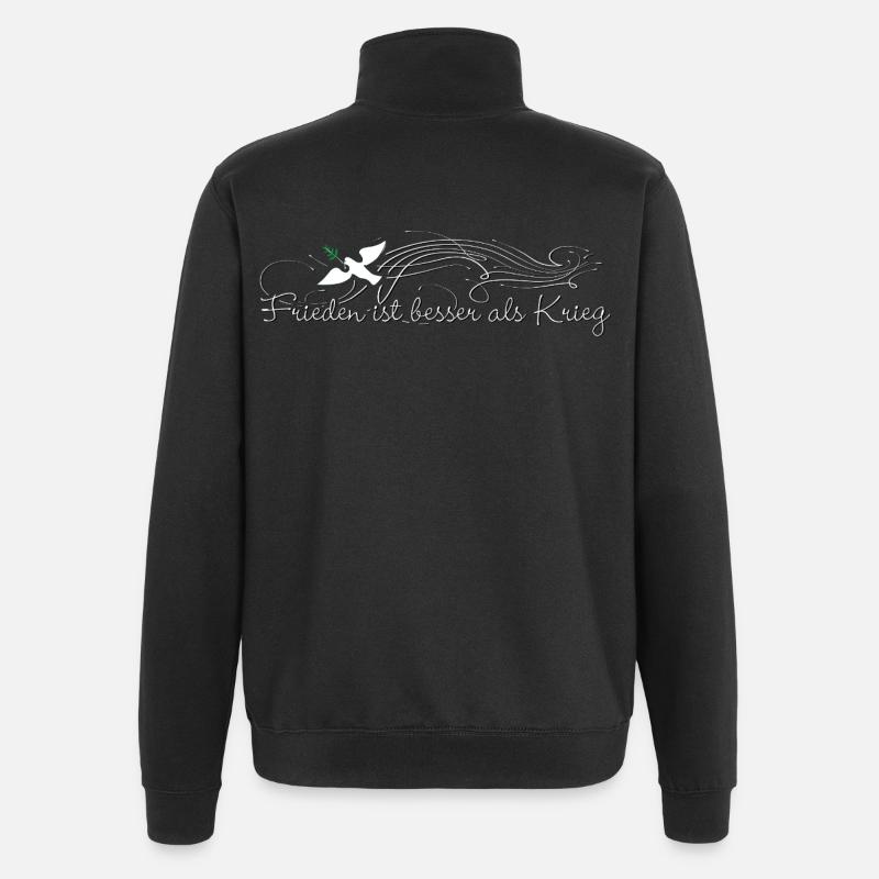 Frieden ist besser als Krieg - Quarter-Zip-Sweatshirt - Schwarz