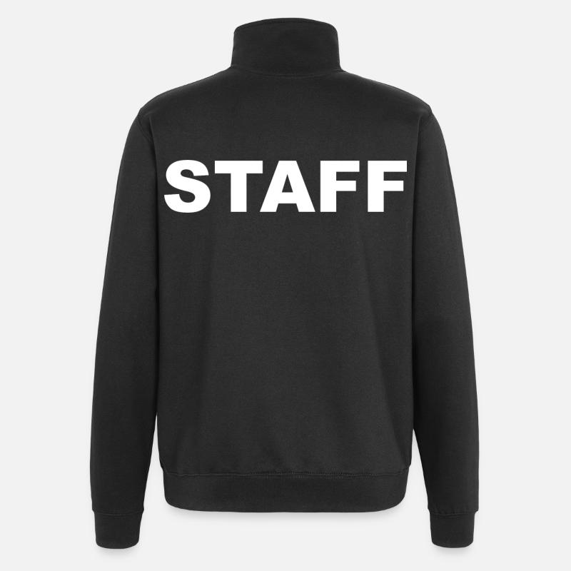 STAFF - Quarter-Zip-Sweatshirt - Schwarz