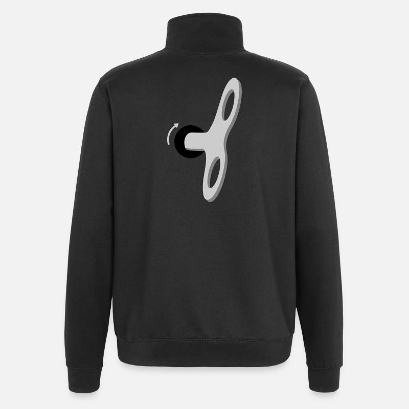 Humans are a machine - Quarter-Zip Sweatshirt - black