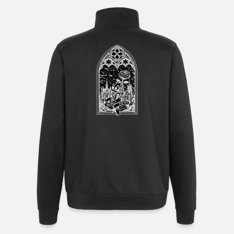 Moonlit Poetry Bogen - Quarter-Zip-Sweatshirt - Schwarz