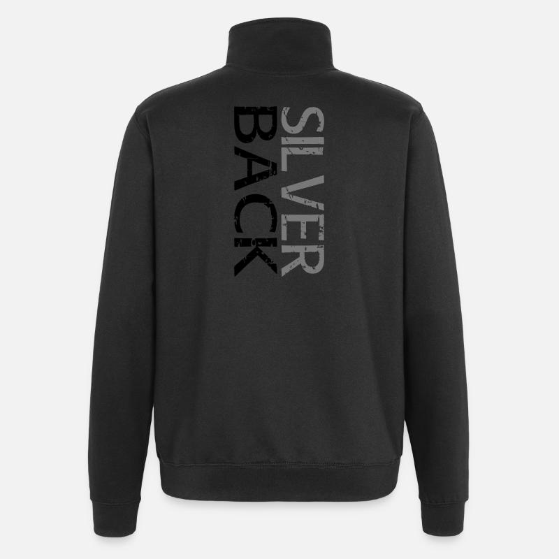 SILVERBACK (à deux lignes) - Sweat à zip 1/4 - noir