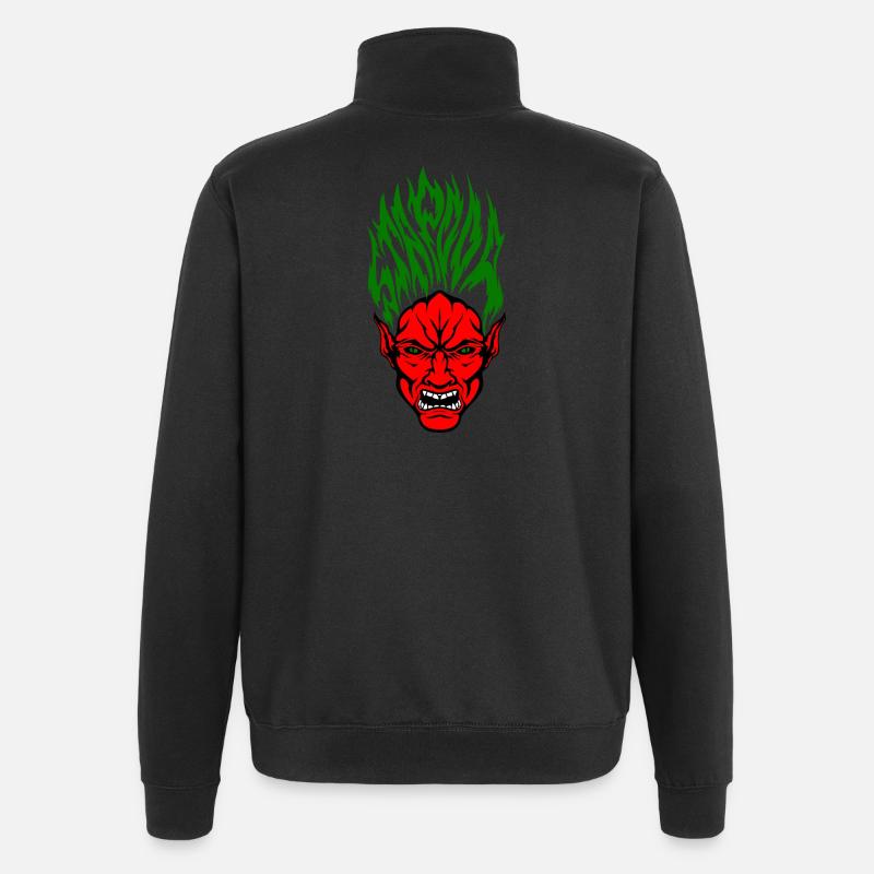 Stapooa Dämon Farbe - Quarter-Zip-Sweatshirt - Schwarz