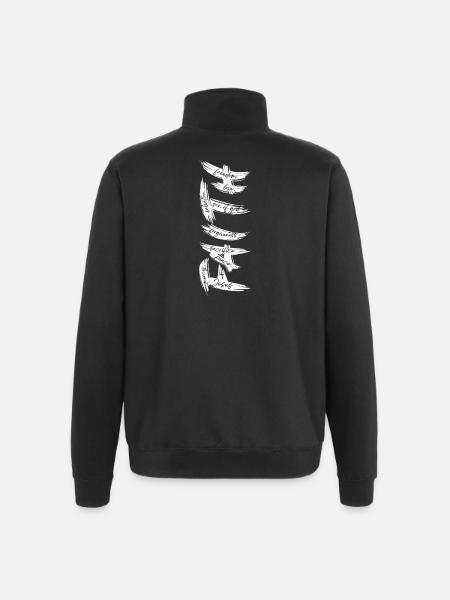 FOI - Paroles Cachées Design Chrétien - Sweat à zip 1/4 - noir