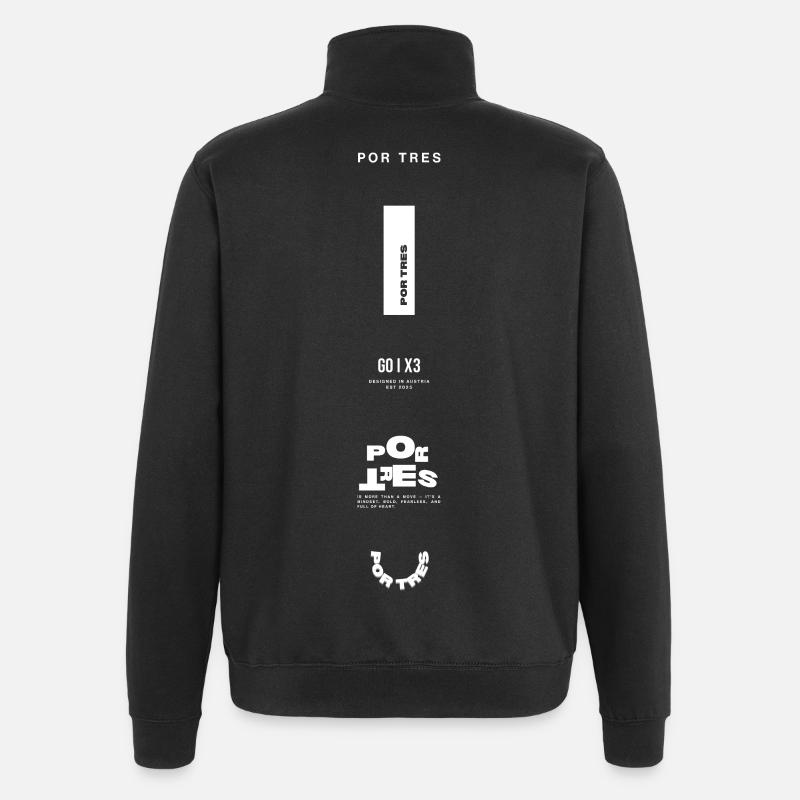 Le revers - Sweat à zip 1/4 - noir