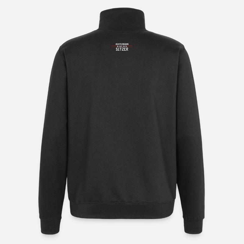 Achterbahnindermittesitzer - Quarter-Zip-Sweatshirt - Schwarz