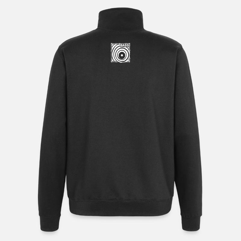Kreis Bass Logo - Quarter-Zip-Sweatshirt - Schwarz