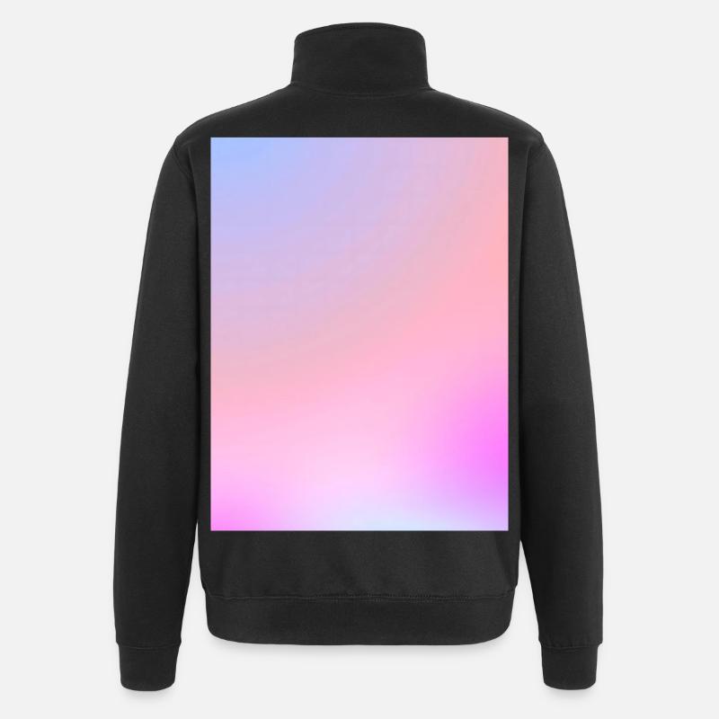 Dreamy Cotton Candy Pastel Gradient - Quarter-Zip Sweatshirt - black