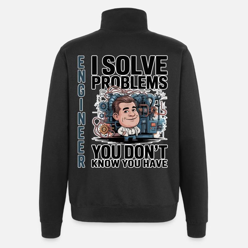 Engineer - For dark background - Quarter-Zip Sweatshirt - black