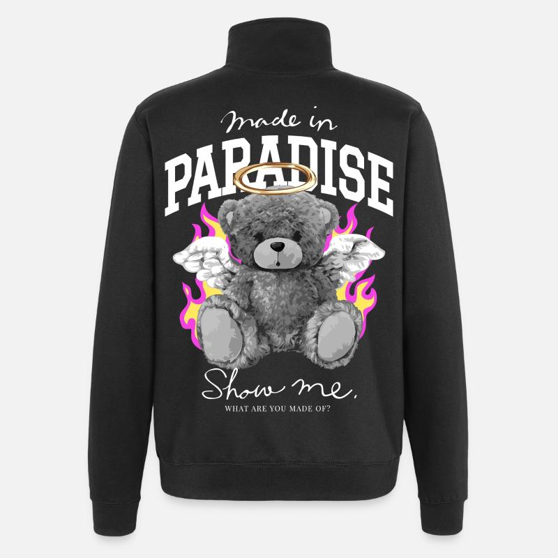 Made in Paradise Bär - Quarter-Zip-Sweatshirt - Schwarz