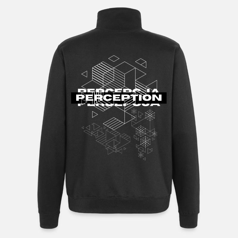 Perception Geometry Mystique - Quarter-Zip Sweatshirt - black