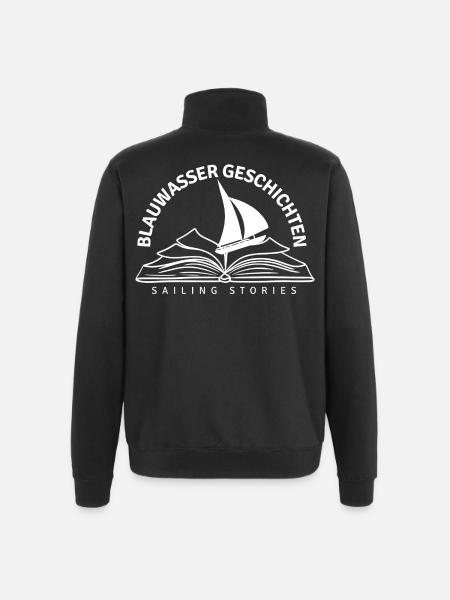 Blue Water Stories Logo - Quarter-Zip Sweatshirt - black
