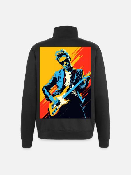 Pop Art Rocker - Quarter-Zip Sweatshirt - black