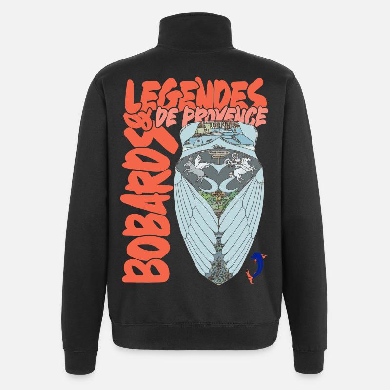 Legenden der Provence Cicada - Quarter-Zip-Sweatshirt - Schwarz