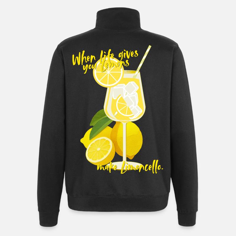 Limoncello - Sweat à zip 1/4 - noir