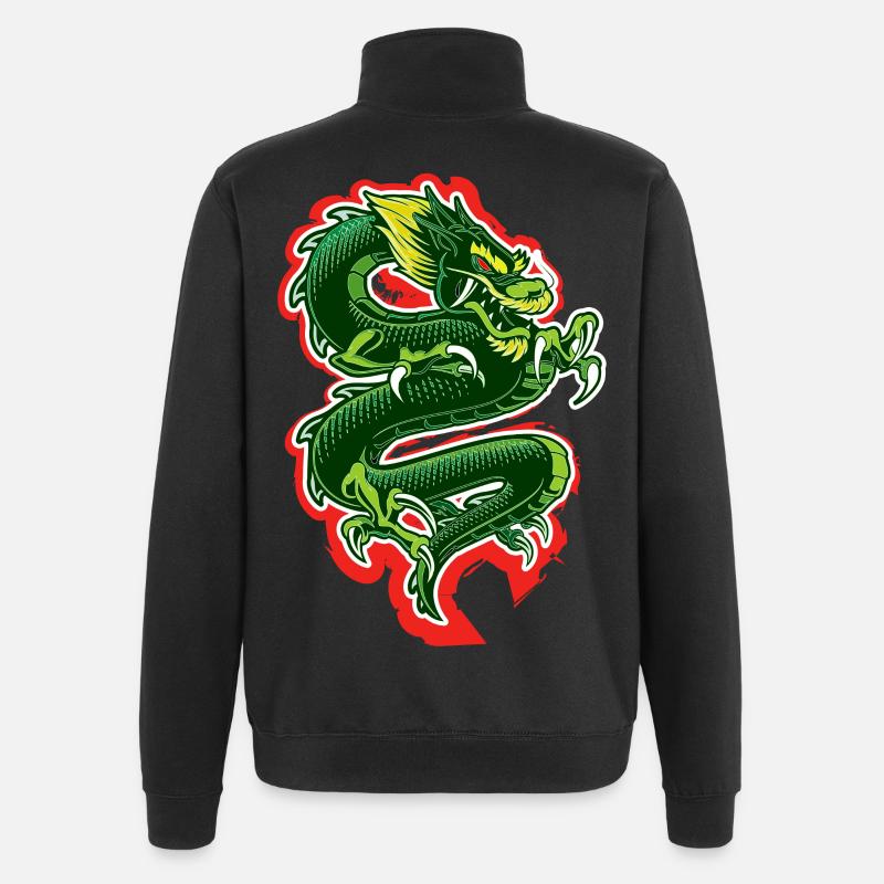 Dragon - Sweat à zip 1/4 - noir