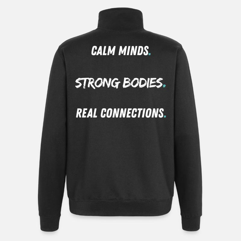 Calm Minds Strong Bodies - Quarter-Zip Sweatshirt - black