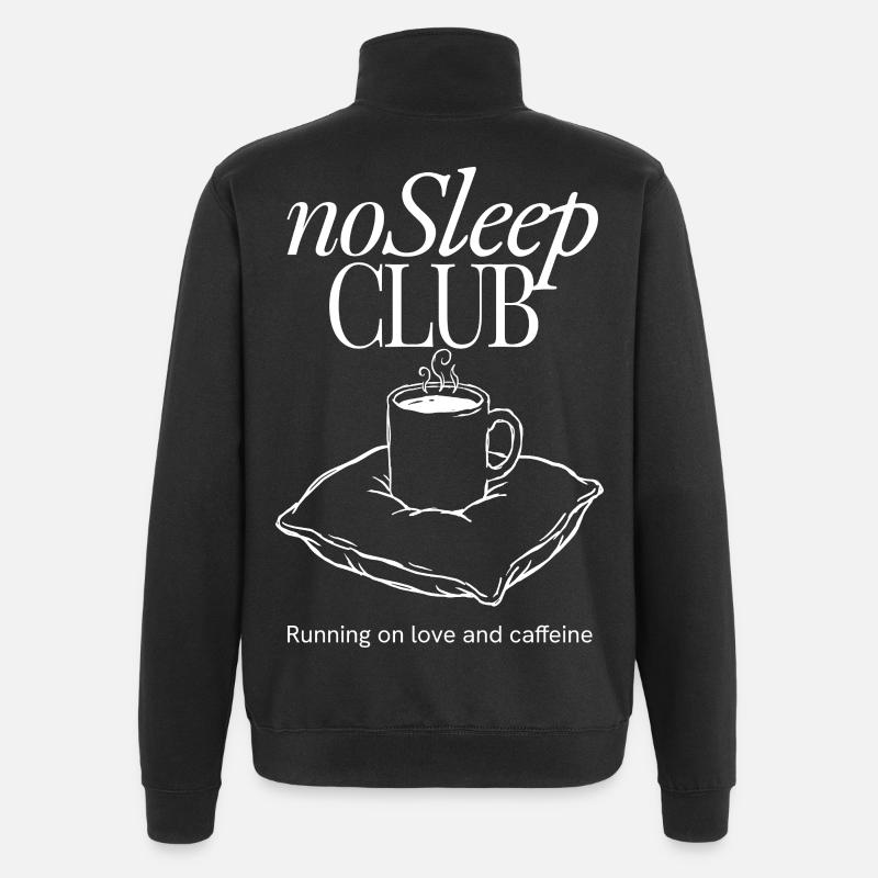 Soirée café noSleep Club - Sweat à zip 1/4 - noir