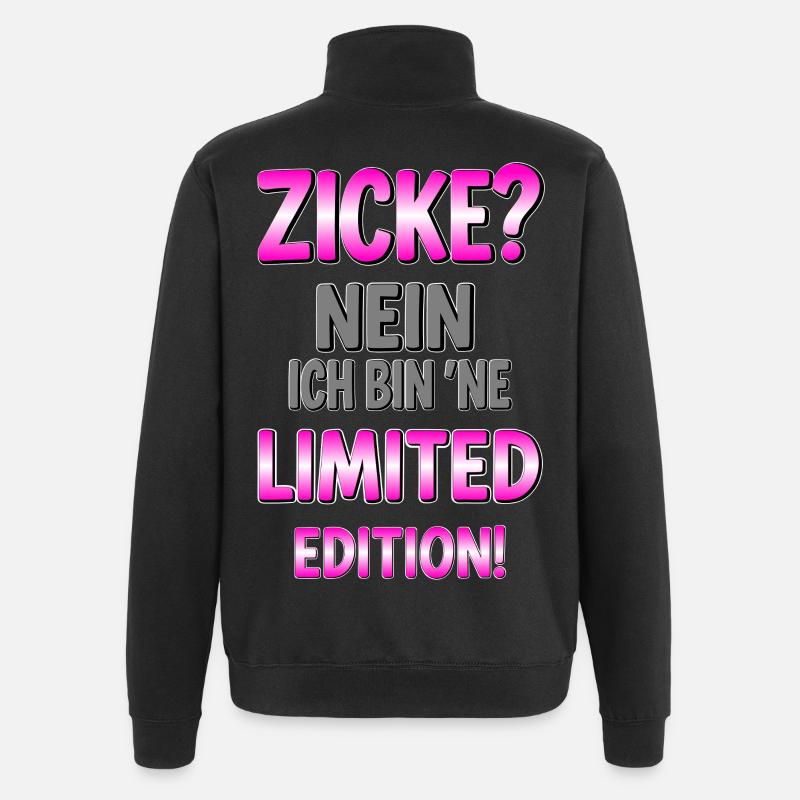Limitierte Edition Spruch - Quarter-Zip-Sweatshirt - Schwarz