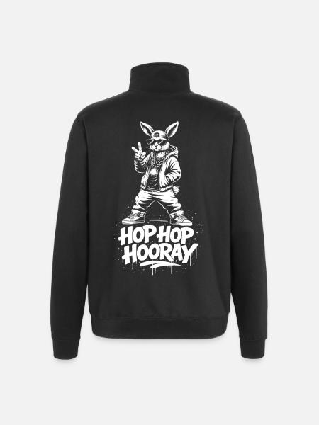 HOP HOP HOURRA Bunny - Sweat à zip 1/4 - noir