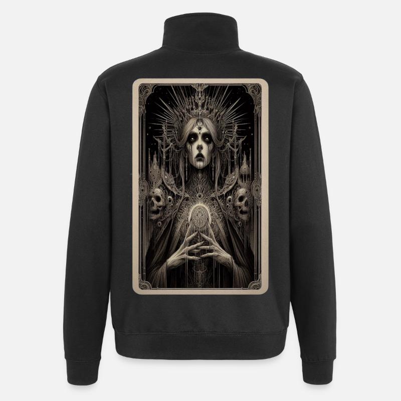Reine gothique du Cœur Noir - Sweat à zip 1/4 - noir