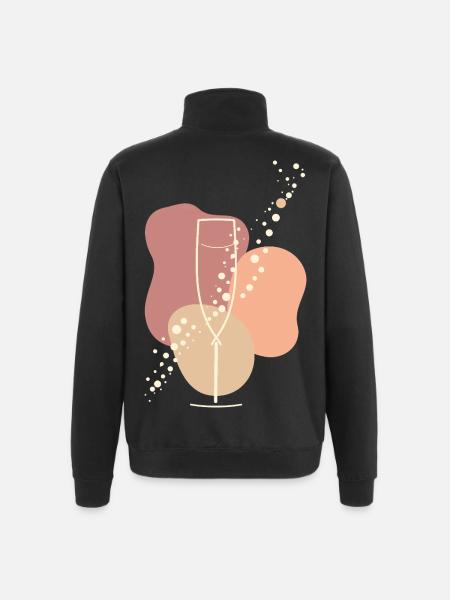 Sparkling wine lover Sparkling Aura - Quarter-Zip Sweatshirt - black