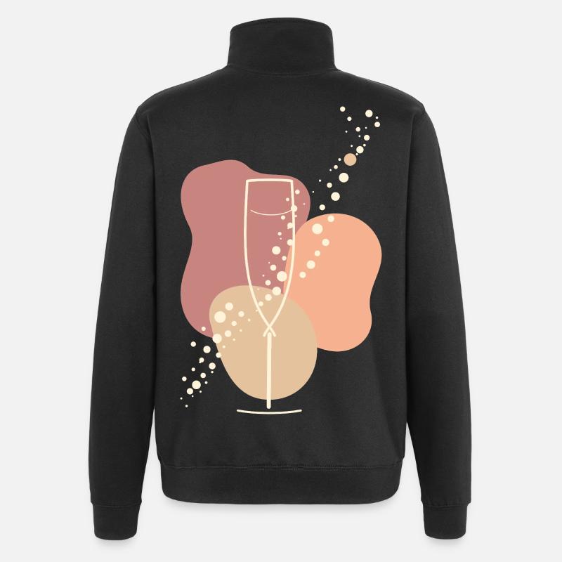 Sparkling wine lover Sparkling Aura - Quarter-Zip Sweatshirt - black