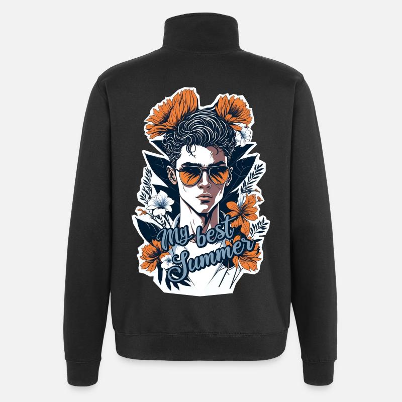 My best summer - Quarter-Zip Sweatshirt - black