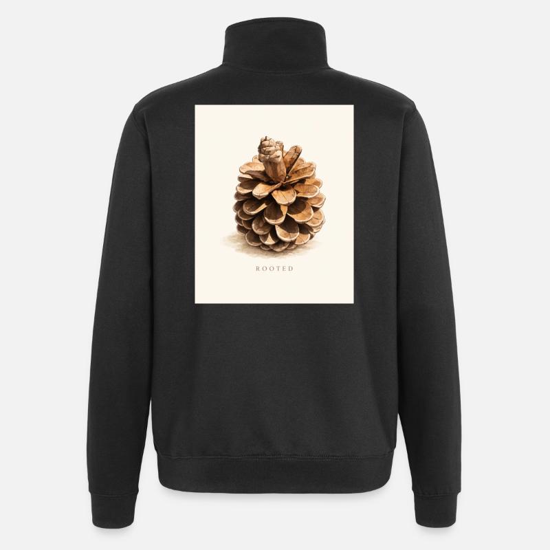 rooted - Quarter-Zip Sweatshirt - black