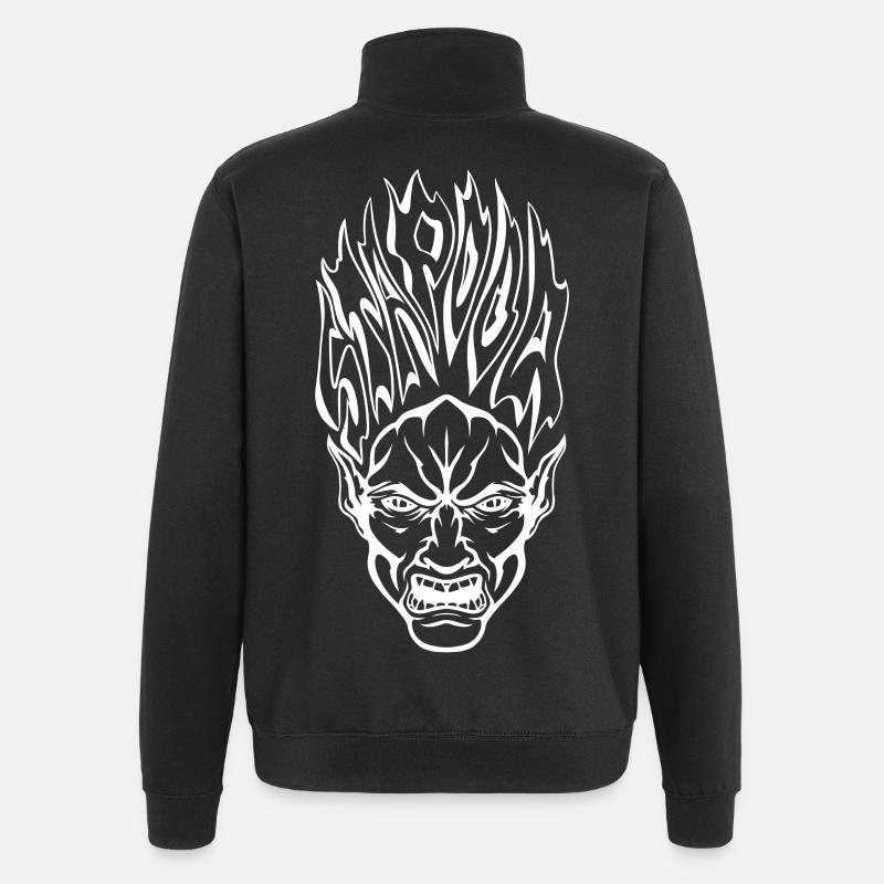 Stapooa demon1 - Quarter-Zip Sweatshirt - black