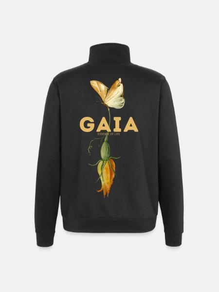 Breathes in Bloom - Quarter-Zip Sweatshirt - black
