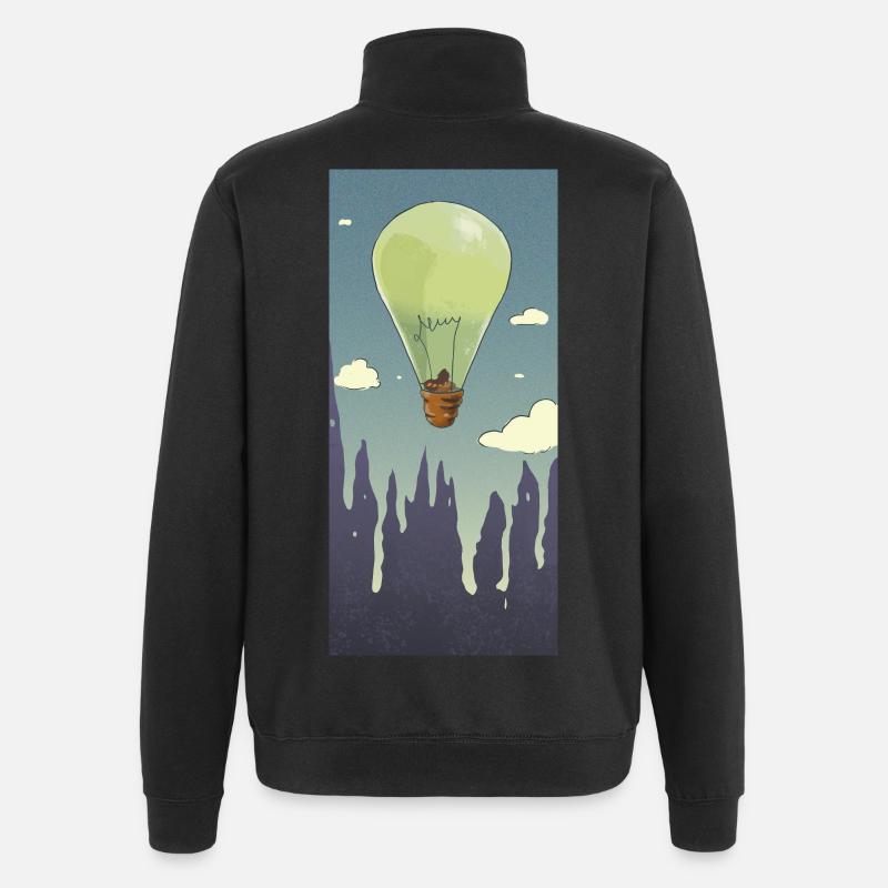 Ballonlampe - Quarter-Zip-Sweatshirt - Schwarz
