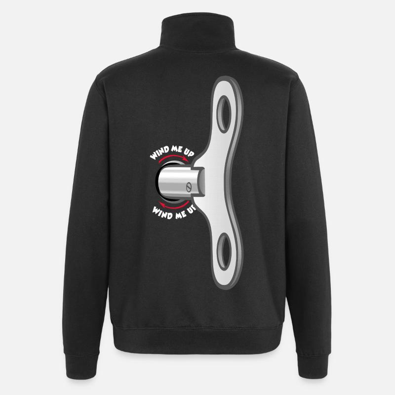 A key on the back - Quarter-Zip Sweatshirt - black