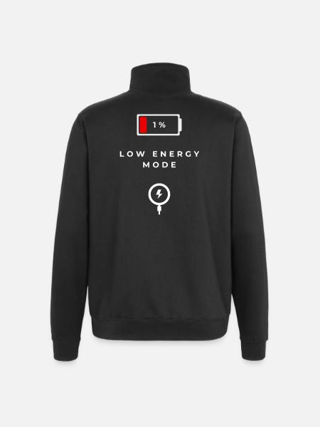 Low Energy Mode Graphics - Quarter-Zip Sweatshirt - black